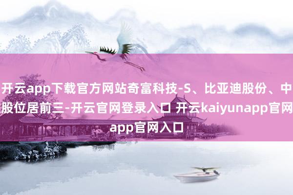 开云app下载官方网站奇富科技-S、比亚迪股份、中升控股位居前三-开云官网登录入口 开云kaiyunapp官网入口